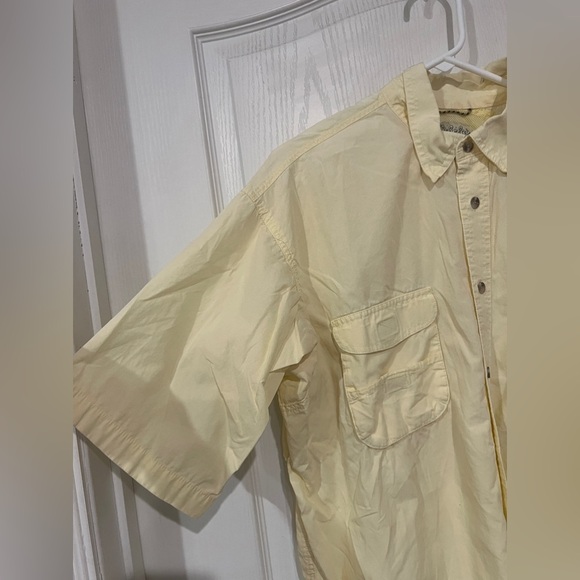 Cabelas Light Yellow Short Sleeve Shirt - Picture 2 of 7